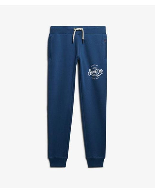 Superdry Blue & Co Premium Script Entry joggers