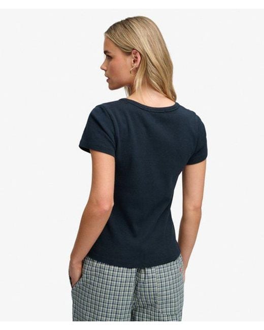 Superdry Blue & Co Athletic Essentials Button Down T-shirt