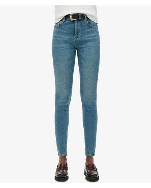 Superdry Blue & Co Cotton High Rise Skinny Denim Jeans