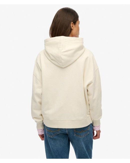 Superdry Natural & Co Vintage Logo Neon Relaxed Hoodie