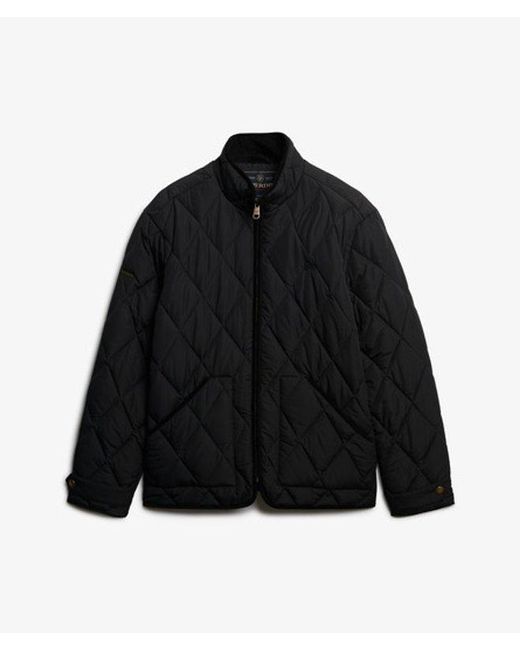 Superdry Black Quilted Estate Liner Jacket for men