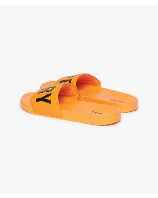 Superdry Orange Core Pool Sliders for men