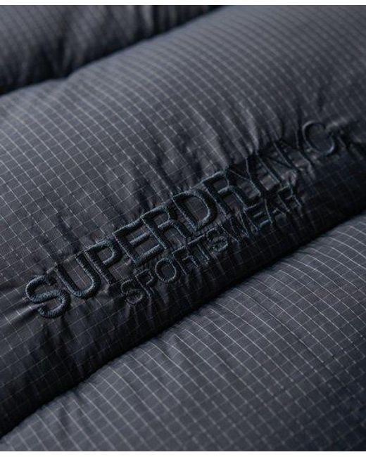Superdry Blue Ripstop Longline Puffer Jacket for men
