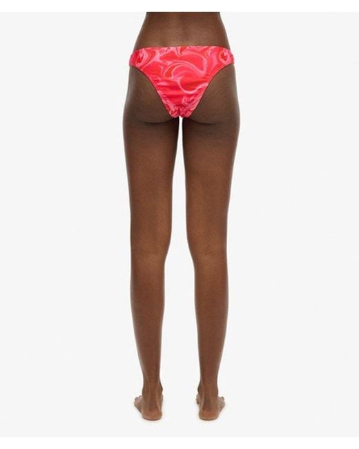 Superdry Cheeky Bikinibroekje Met Print in het Red