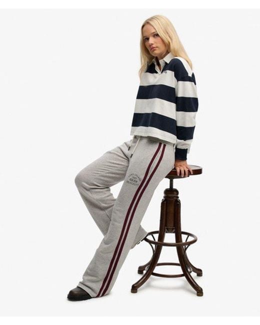 Superdry White & Co Athletic Essentials Stripe Flare joggers