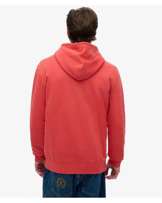 Superdry Red & Co Micro Logo Hoodie for men