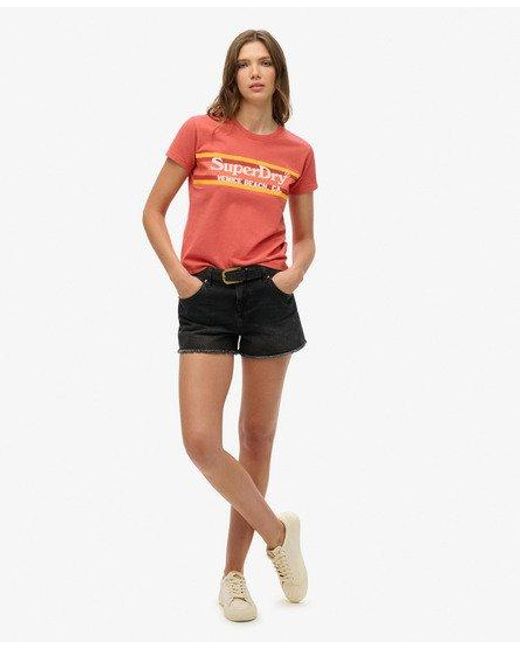 Femme T-Shirt Ajusté Venue Outdoors Taille Superdry en coloris Red
