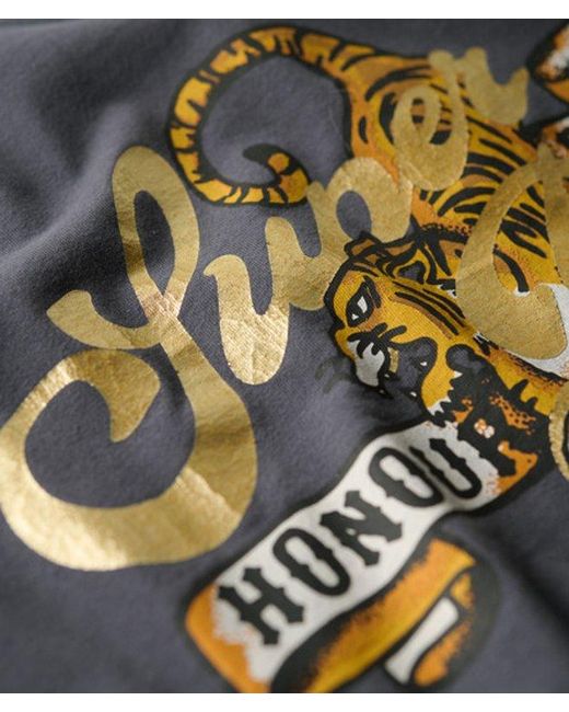 Superdry Gray & Co Tattoo Script Relaxed T-shirt
