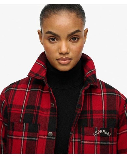 Superdry Red & Co Check Lined Shirt