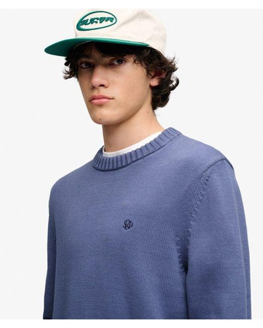 Superdry Blue & Co Preppy Cotton Jumper for men