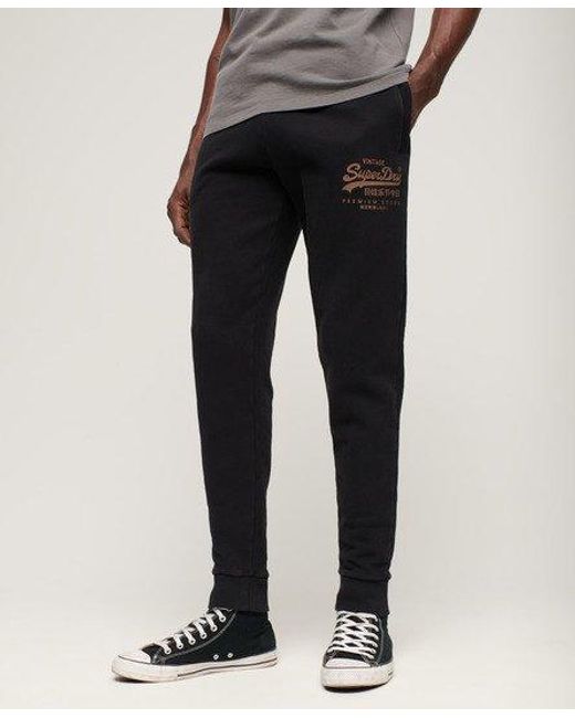 Pantalon de survêtement vintage logo heritage classique Superdry pour homme en coloris Black