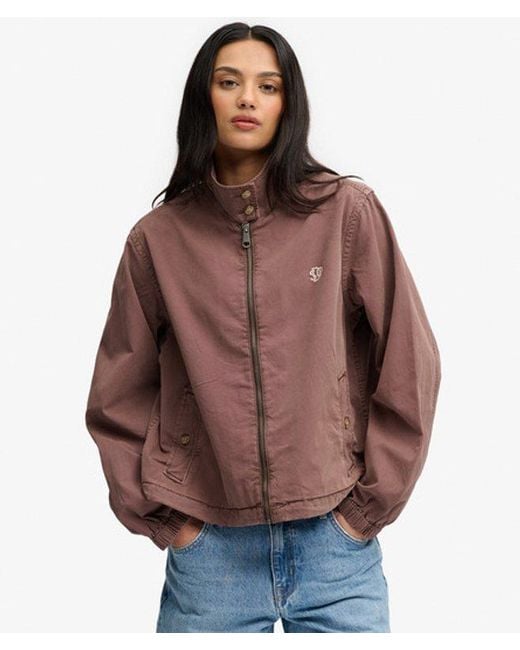 Superdry Brown & Co Cotton Harrington Jacket