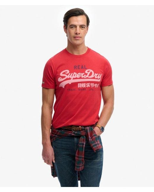 Superdry Red & Co Vintage Logo Classic T-shirt for men