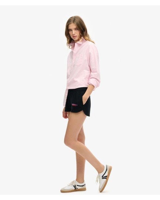 Superdry Pink & Co Sportswear Logo Racer Shorts