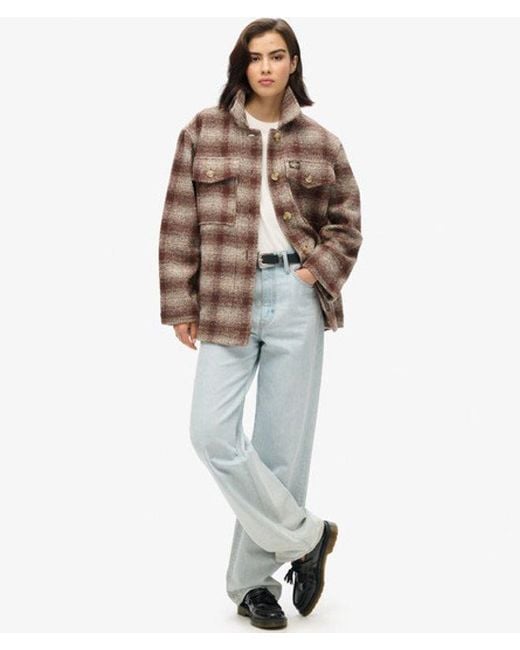 Superdry Brown Heavyweight Unlined Overshirt