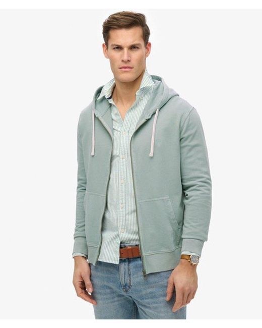 Homme Sweat À Capuche Zippé Classique Essential Taille Superdry pour homme en coloris Blue
