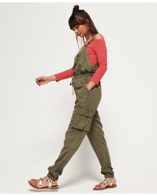 green cargo jumpsuit