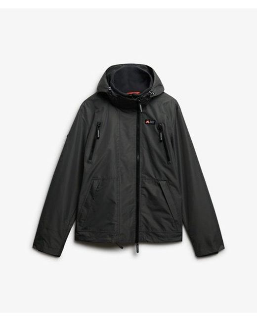 Superdry Black & Co Hooded Mountain Windbreaker Jacket for men