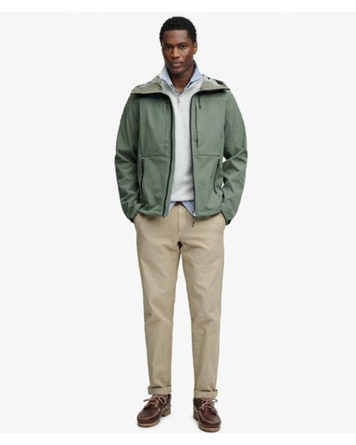 Superdry Green & Co Hooded Softshell Trekker Jacket for men