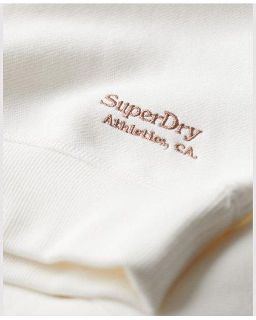 Superdry Essential Logo Sweatshirt Met Relaxed Fit in het White