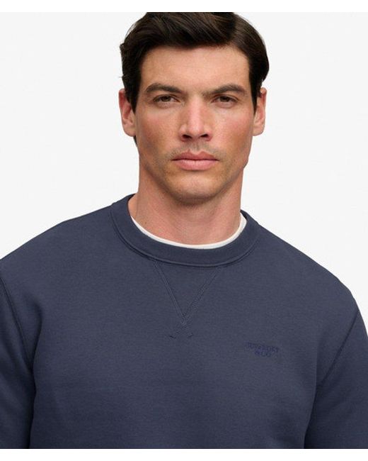 Superdry Blue & Co Essential Stacked Logo Crew Sweatshirt for men