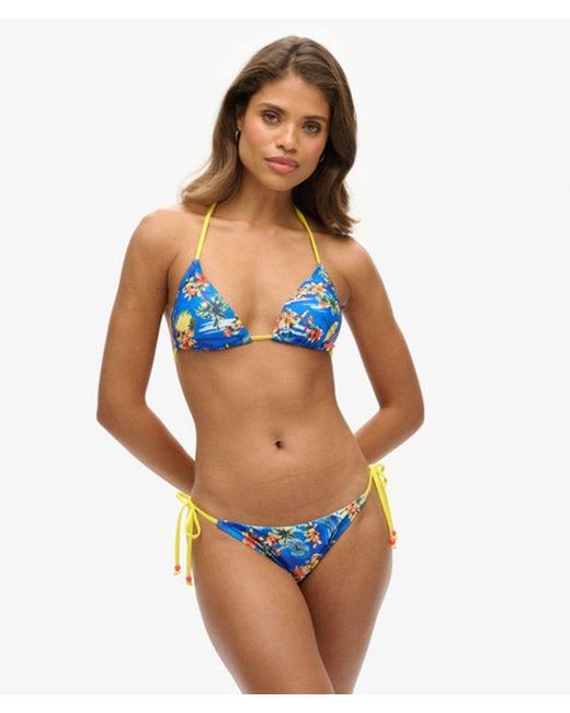 Superdry Blue & Co String Triangle Bikini Top