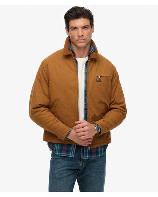 Superdry Katoenen Canvas Barn Jacket in het Brown voor heren