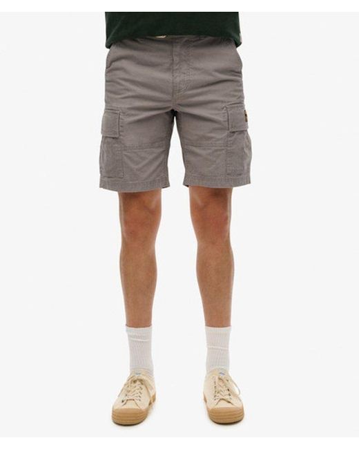 Superdry Gray & Co Organic Cotton Heavy Cargo Shorts for men