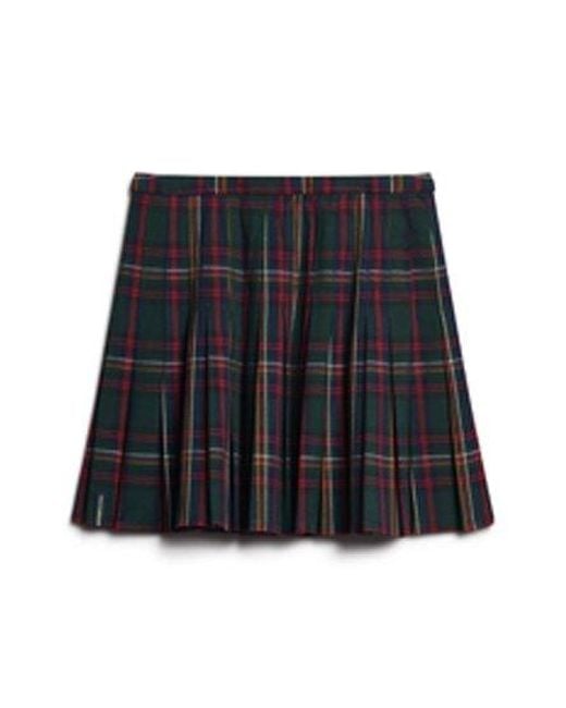 Superdry Black Check Mini Skirt