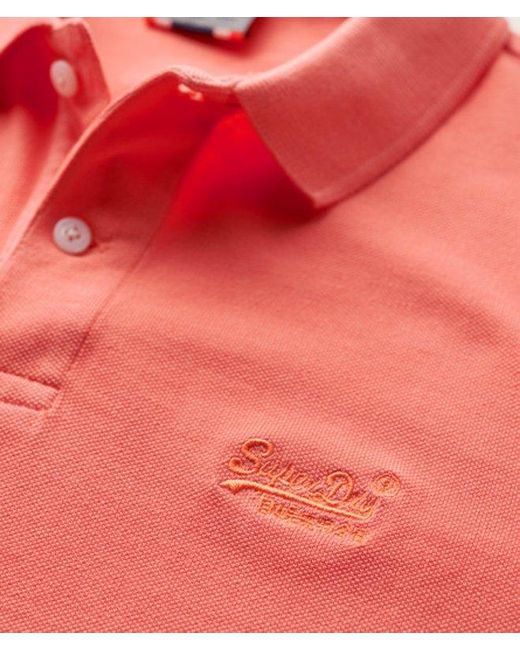 Superdry Red & Co Vintage Destroy Polo Shirt for men