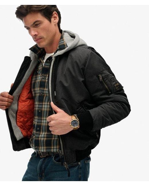 Superdry Black & Co Military Ma1 Bomber Jacket for men