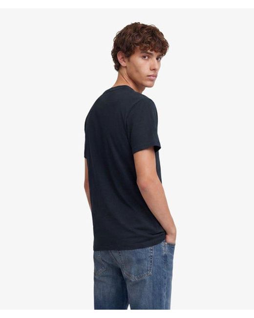 Superdry Blue & Co Logo Embroidered T-shirt for men