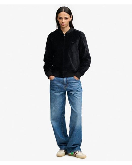 Superdry Black Velvet Bomber Jacket