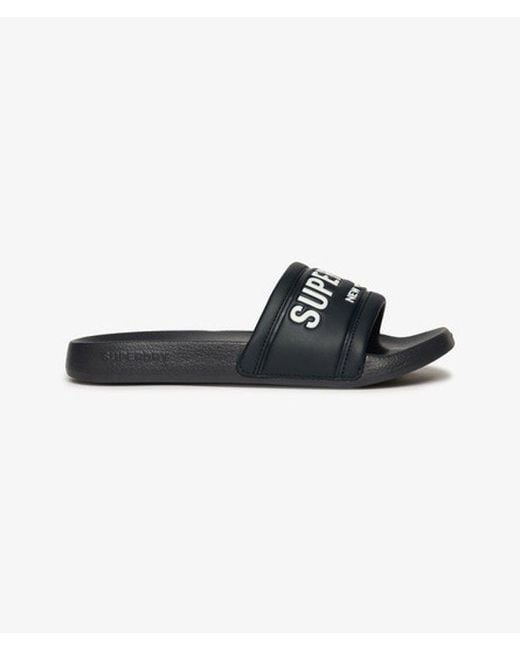 Superdry Black & Co City Luxe Pool Sliders