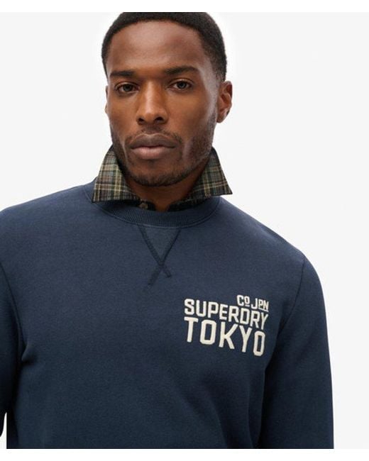 Superdry Workwear Sweatshirt Met Applicatie in het Blue voor heren