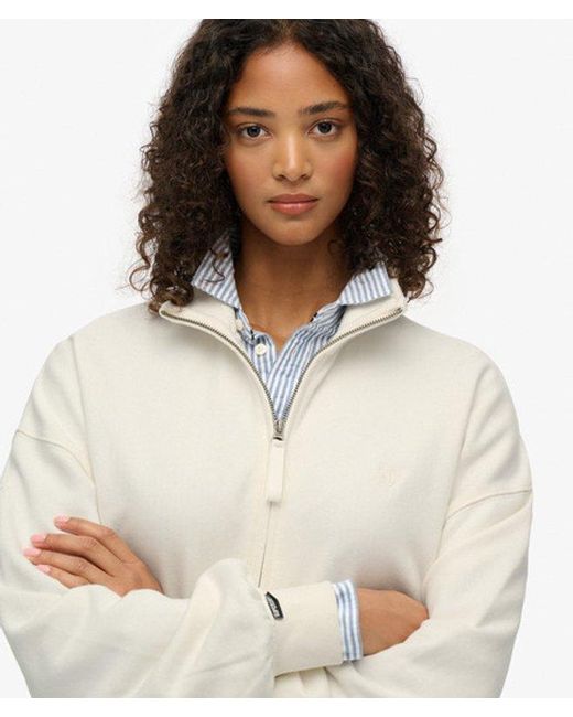 Superdry White & Co Studios Half Zip Sweatshirt