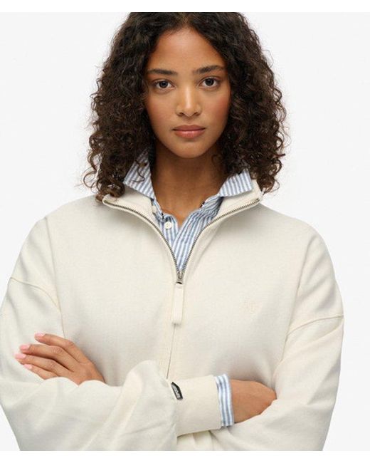 Superdry White & Co Studios Half Zip Sweatshirt