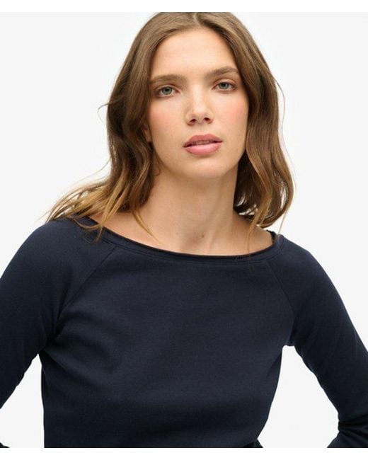 Superdry Blue & Co Bardot Off Shoulder Top