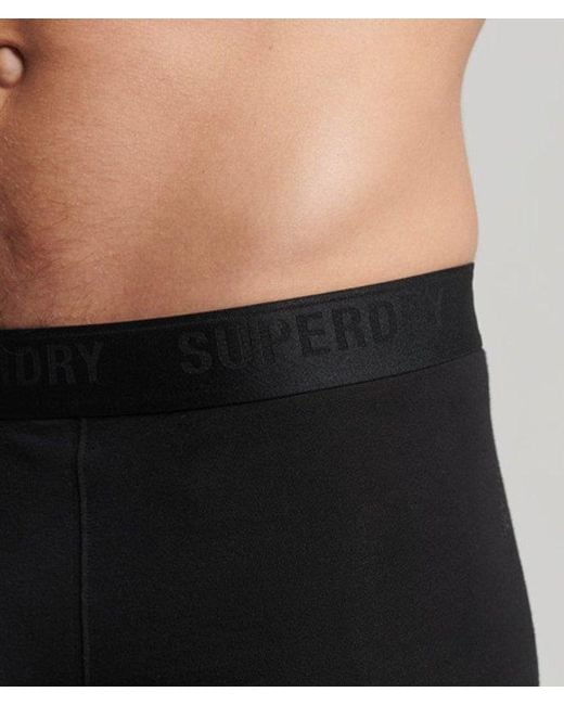 Superdry Black & Co Organic Cotton Trunk Triple Pack for men