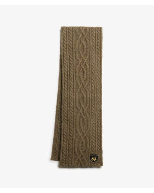 Superdry Natural & Co Cable Luxe Knit Scarf