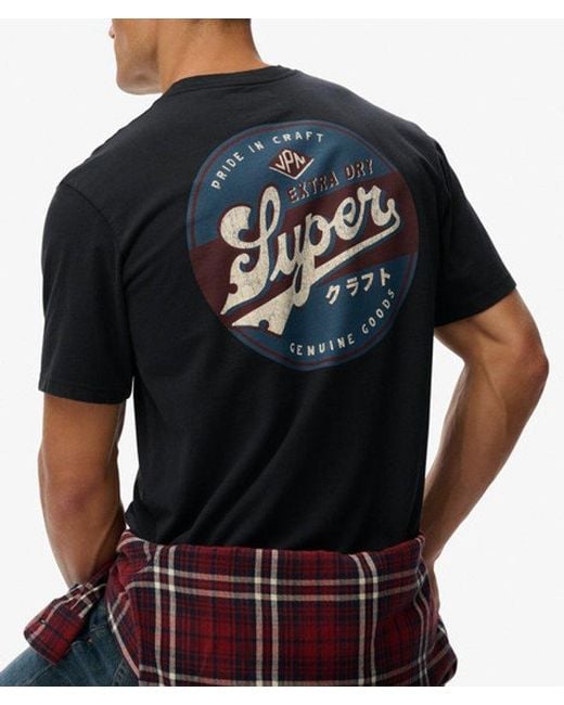 Superdry Black & Co Tap Room Oversized T-shirt for men