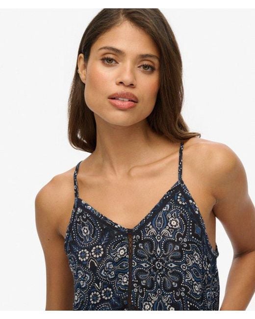 Superdry Blue & Co Ladder Trim Cami Top