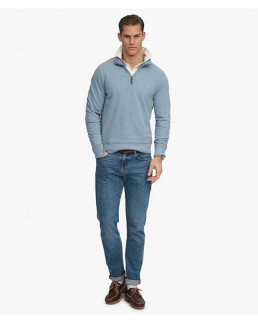 Superdry Blue & Co Classic Essential Half Zip Sweatshirt for men