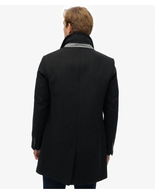 Homme Manteau Ville 2 En 1 Ajusté Taille Superdry pour homme en coloris Black