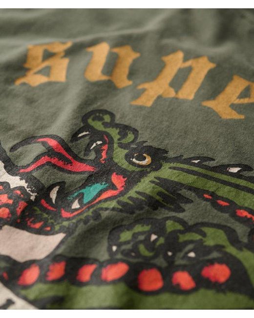 Superdry Green & Co Oversized Tattoo Back Graphic T-shirt