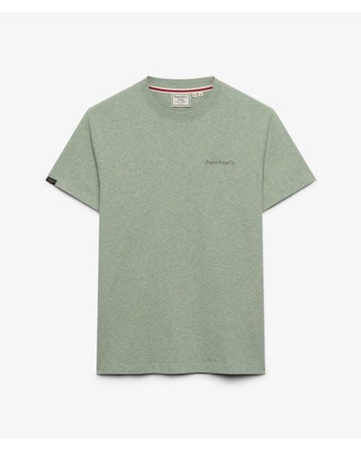 Superdry Green & Co Essential Company Logo Embroidered T-shirt for men