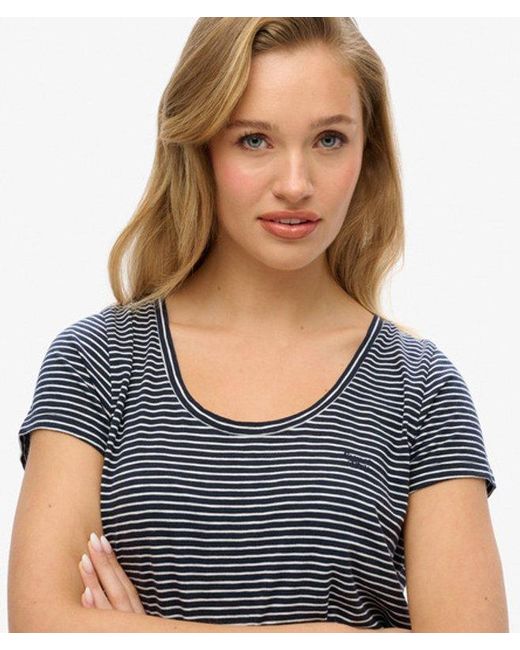 Superdry Blue & Co Studios Scoop Neck T-shirt