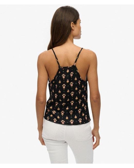Superdry Black & Co Ladder Trim Cami Top