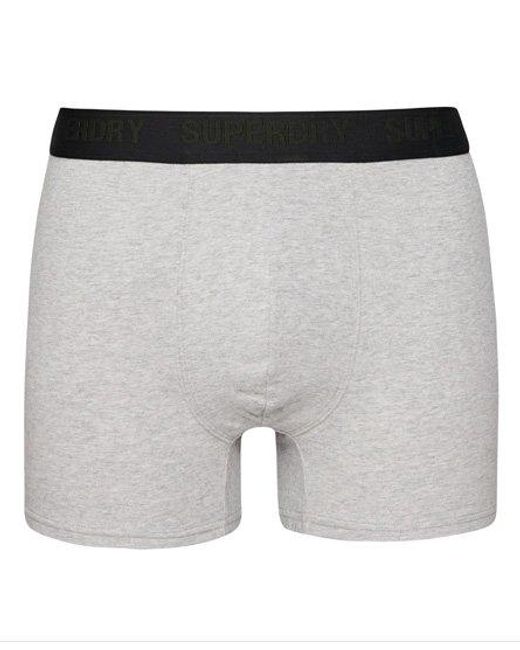 Superdry Green Organic Cotton Boxer Multi Triple Pack for men