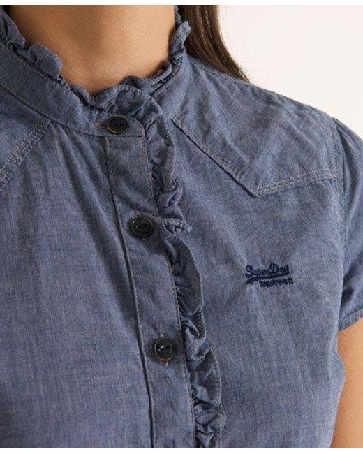 Superdry Blue Carolers Shirt Chambray